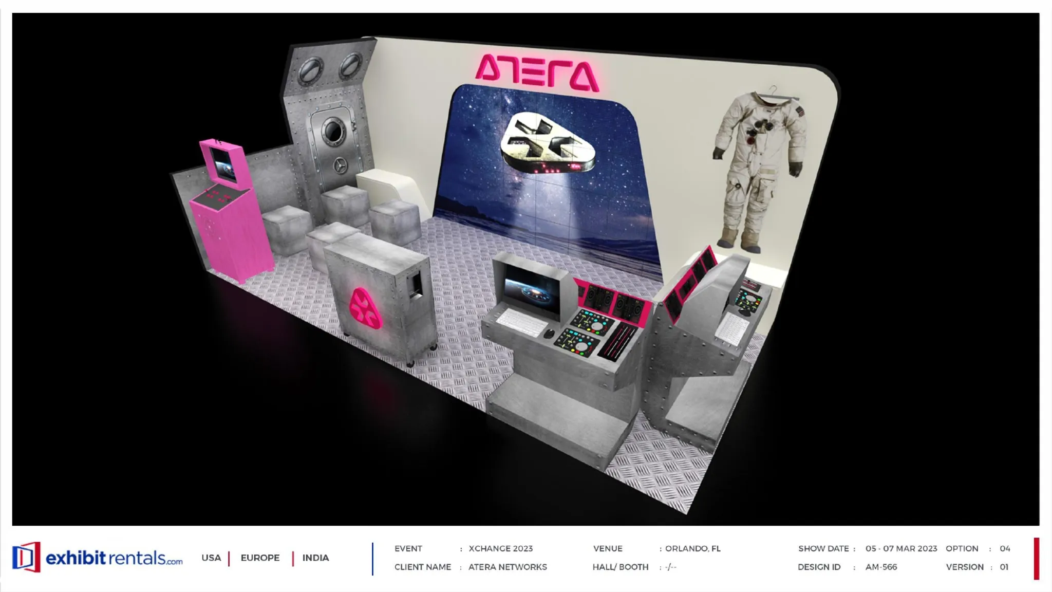10x20 Inline booth design by Exhibit-Rentals